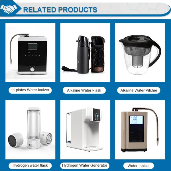 8 Plates Hydrogen Water Machine with 4 Stage Build-in Filter and 15*9cm Titanium Platinum Plates