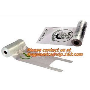 100% Biodegradable and Compostable, T-shirt Bags, EN13432 Certificate, green