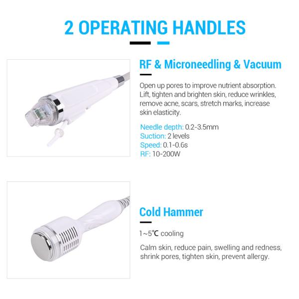 Portable RF Radio Frequency Machine Microneedling Fractional Stretch Marks Wrinkle Removal