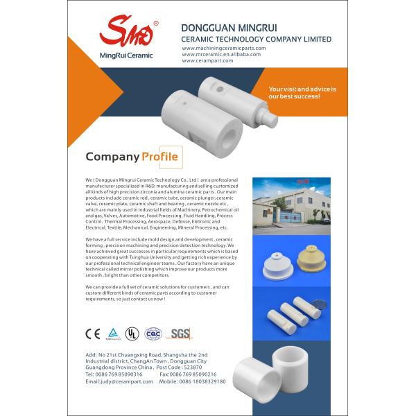 Zirconia Ceramic Roller Precision Ceramic Components For Textile Machine , Fine Smooth Surface