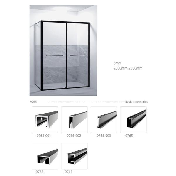 Stainless Steel Corner Shower Black Frame Erosion Resistant Black Shower Frame