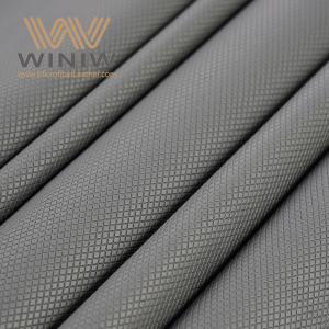 China Gray Diamond Patterned Faux Leather For Gloves Vegan Friendly Embossed Fabric wholesale