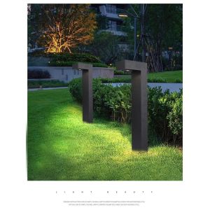 IP65 LED Lawn Lamp 3000k 7 Shaped Seven Watt AC277V H600mm Size