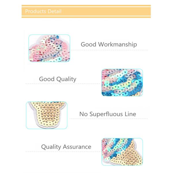 Multi Layered Color Ice Cream Iron On Patch 5*9.5CM Size With Merrowed Border