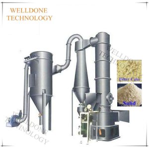 China Button Control Sawdust Flash Dryer , Gas Heating Quartz Flash Dryer wholesale