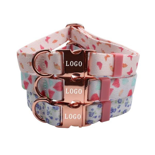 Hardware Print Fray Proof Adjustable Nylon Dog Collar/dog leash/dog harness