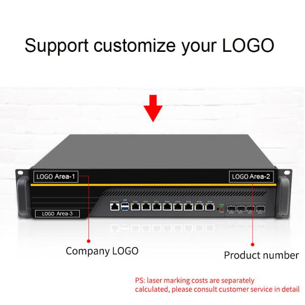 Quality 2U Rackmount firewall PC appliance soft router 8 Gigabit LAN 4 ports 10G SFP fiber optical LGA1151 H170 for sale