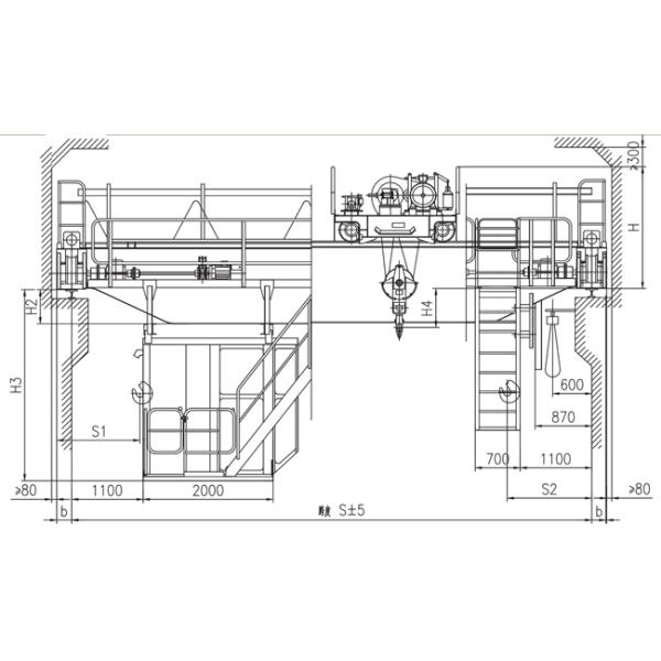 Lifting 12-22m Explosion Proof Overhead Crane Low Noise For Concrete Plant