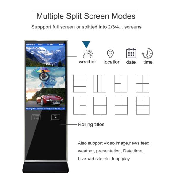 Self Service 43 Inch 1920×1080 Self Service Kiosk Machine Three In One