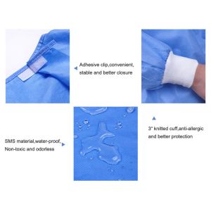 China XXL Blue Medical Disposable Surgical Gown Prevent Cross Infection wholesale