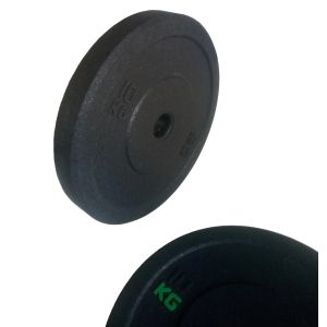 51mm Rubber Dumbbell Plates 15kg Fitness Gear Weight Plates Black