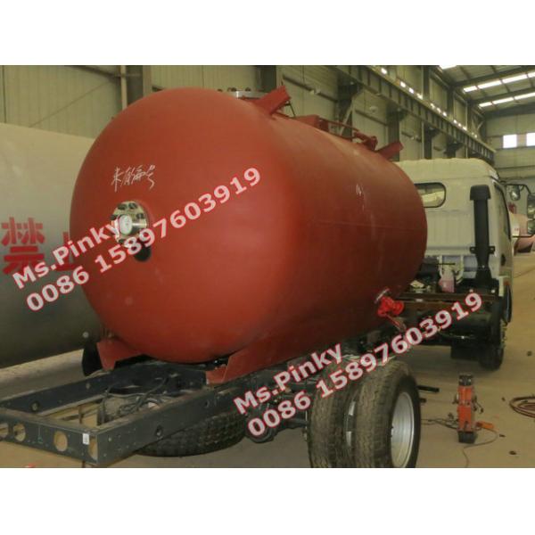 LPG Filling Gas Truck With Mobile Dispenser Machine DFAC 5cbm -5.5cbm LPG Storage Tanker