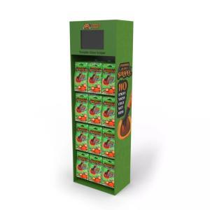 Pop Sales Retail Custom Cardboard Hook Display With LCD Screen