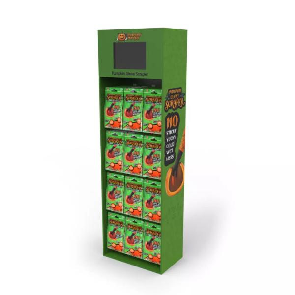 Quality Pop Sales Retail Custom Cardboard Hook Display With LCD Screen for sale