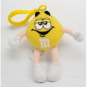 China M&amp;M’ Character Yellow Keychain Plush Toys wholesale