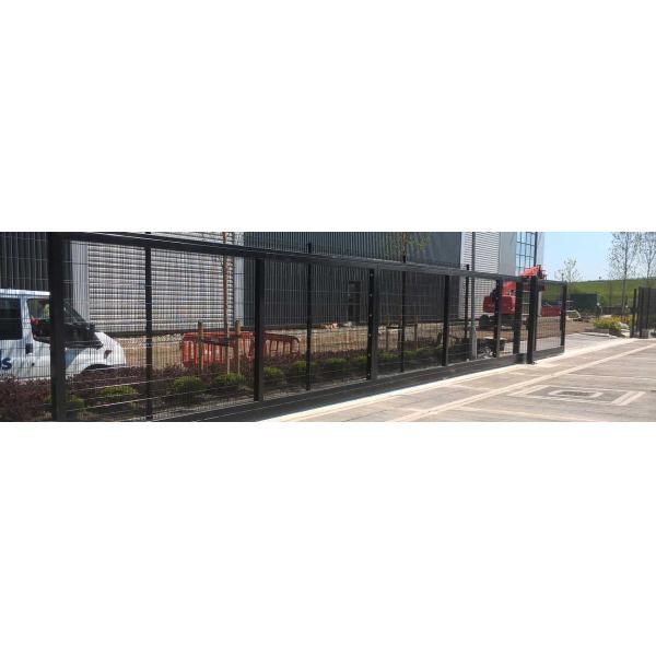 Curved Metal Steel 358 Mesh Anti Climb Security Fencing Powder Coated Customized
