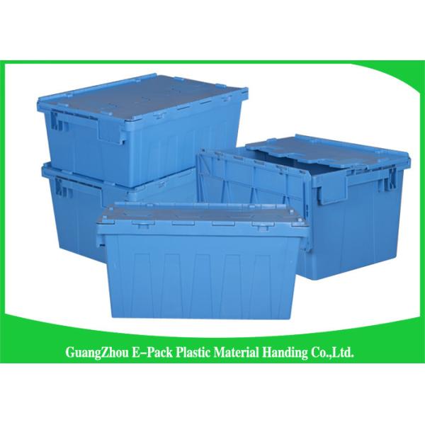 Euro Nestable Heavy Duty Plastic Storage Containers , Plastic Box With Hinged Lid Leakproof