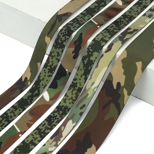 Quality Printed Camouflage Webbing Multi-pattern Thickened Nylon Outdoor Vest Infrared Resistant Wear-resistant Matte Flame-retardant Webbing for sale