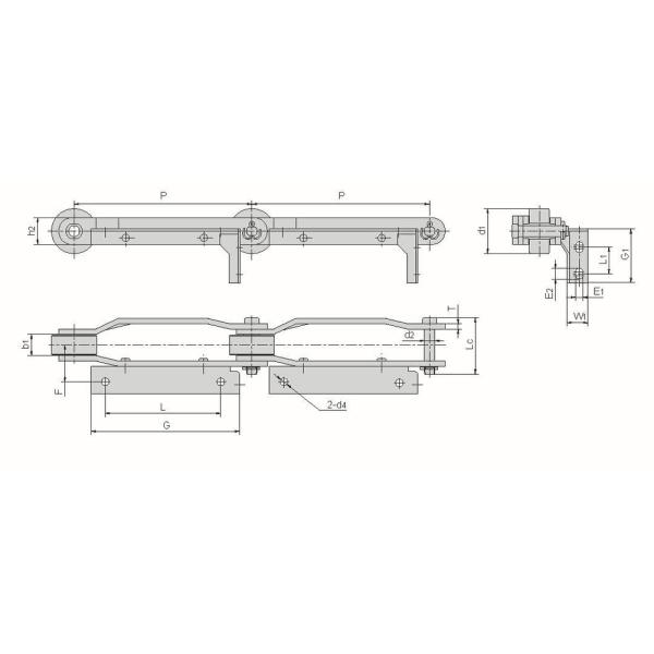40Cr Tobacco Bucket Elevator Conveyor Chain With Roller Structure