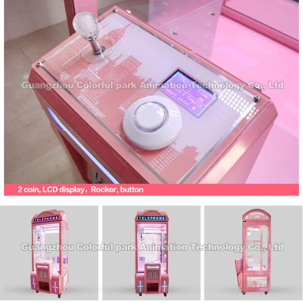 Crystal Love Claw Crane Game arcade prize gift BV20 bill acceptor arcade toy crane claw machine