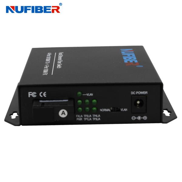 100M Dual Fiber Optical Fiber Switch Tx To Fx Support MAC Self Learning