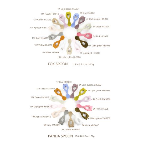 New Arrival Baby Spoon Food Grade Silicone Spoon With Toddler Eco Friendly Kids Feeding Baby Animal Style Silicone Spoon