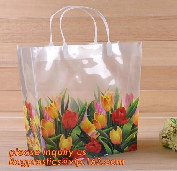 Recyclable Die Cut Handle PE Plastic Bags With Own Logo,Heavy Duty Custom Sewing Reusable Die Cut Handle biodegrad Shopp
