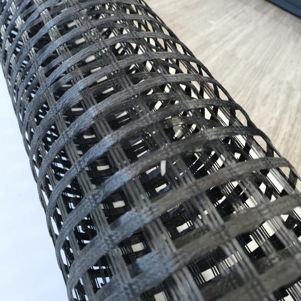 Road Construction Geogrid 50kn Tensile Strength 80-80 PET for Roadbed Solidification