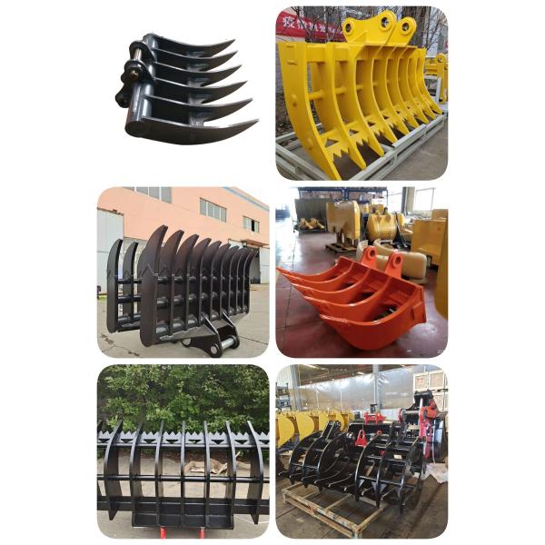 Customizable Excavator Rake Bucket For Land Clearing Soil Preparation