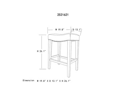 no back 66.5cm height kitchen Dining Chair Sets 2pcs Modern Leather Bar Stools