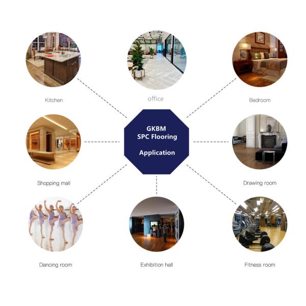 Unilin Click Wood Grain Rigid Core SPC Flooring Eco Friendly GKBM DG-W50005B-2