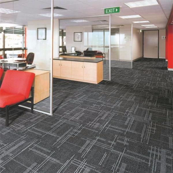 Modern grid pattern 1/12 inch pp floor carpet tile