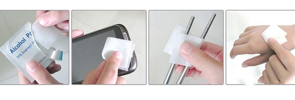 First Aid Medical Sterile Alcohol Prep Pads / Alcohol Prep Swabs Non Woven Material