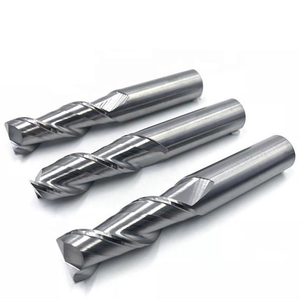 Tungsten Carbide 2 Flutes 8mm Square Long Flute End Mills For Aluminum