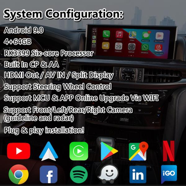 Lsailt Android Multimedia Carplay Interface for Lexus LX570 LX450d URJ200 LX 2016-2021