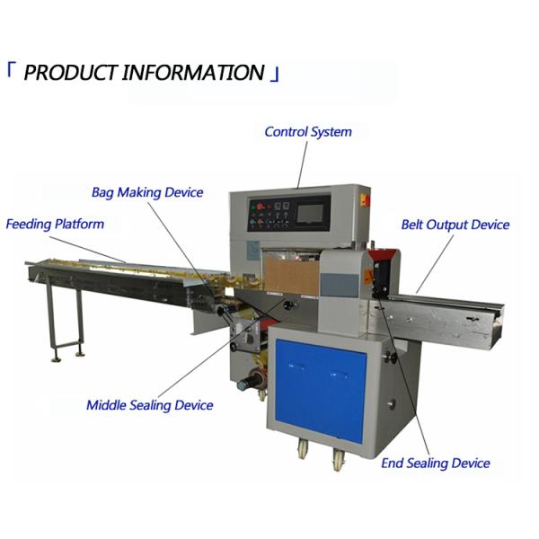 Pillow Packaging Machine for Semi-Automatic Mooncakes, Vegetables, and Bread