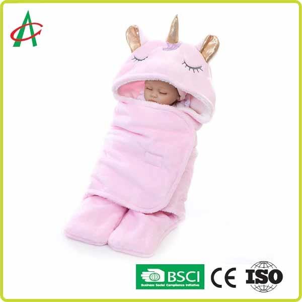 Quality Flannel Unicorn Pillow Sleeping Bag 65x75cm With Velcro For Babies for sale
