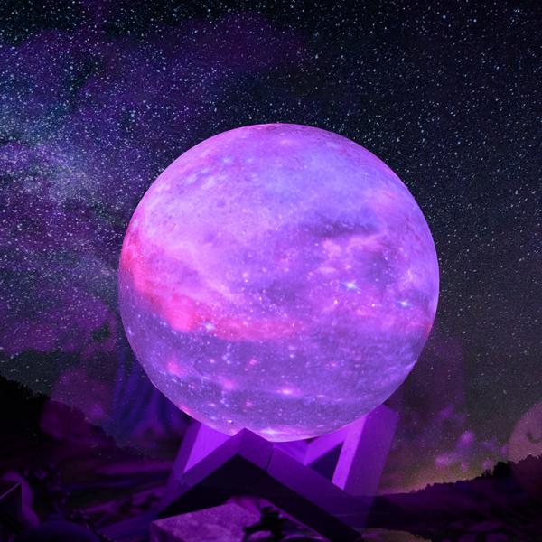 16 Colors Smart Moon Lamp RGB LED Dimmable Mobile Remote Control
