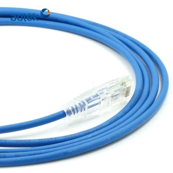 Ethernet Copper Patch Cord Blue Cat5e Mini Ethernet Cable T568A / T568B