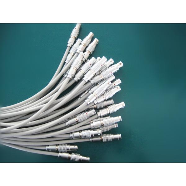 Custom Power Cables Assembly Service Lemo 00 To 00 Coaxial Cable FFA.00.250 For Ultrasound Probe