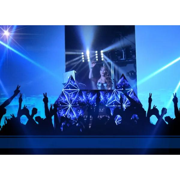 Creative Full Color LED Video Wall Stage 4mm For Nightclub DJ Booth Table Irregular