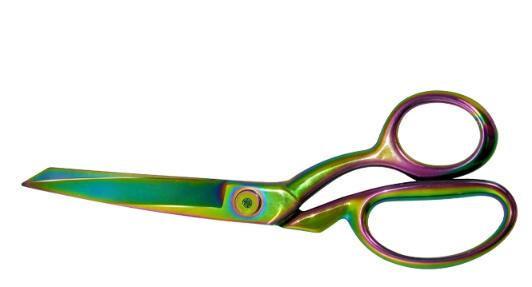 Stainless Steel Scissor Metal Coating Services, Rainbow Titanium Plating, Ti-based Bio-compatible Film Coating