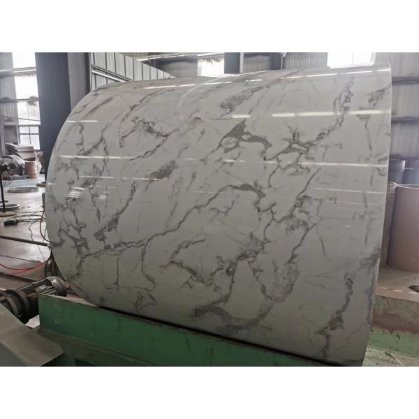 Alloy 3105 Marble Designed Pattern Coating Aluminum Coil 26Ga X 48Inch Pre Painted Aluminum Sheet For Building Facades
