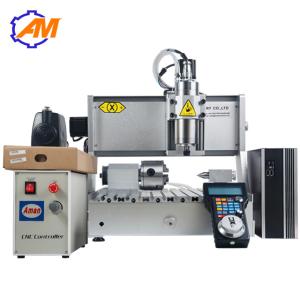 China AMAN3040 3d mini cnc engraving machine smart mini desktop 3040 mach3 4 axis 3d wood carving cnc router machine on sale