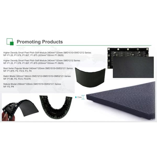 240*120 P2 Indoor Full Color Modules Flexible Led Display Screens