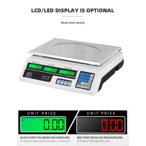 Digital Display Electronic Scale for Fruits Vegetables Meat and Food 20KG Maximum Weight Veidt Weighing Computing Scale