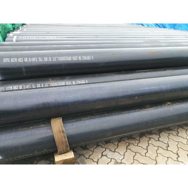 EN 10219 S355J0 Welded Steel Pipe Black Coating use for transmission