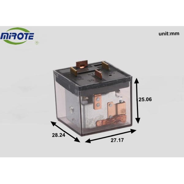 Transparent Cover 80 Amp Automotive Relay , 24 Volt Relay 4 Pin With Metal Sheet And Led Light