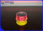 LED Solar Red Obstruction Light , 10cd Low Intensity Aircraft Warning Light IP68