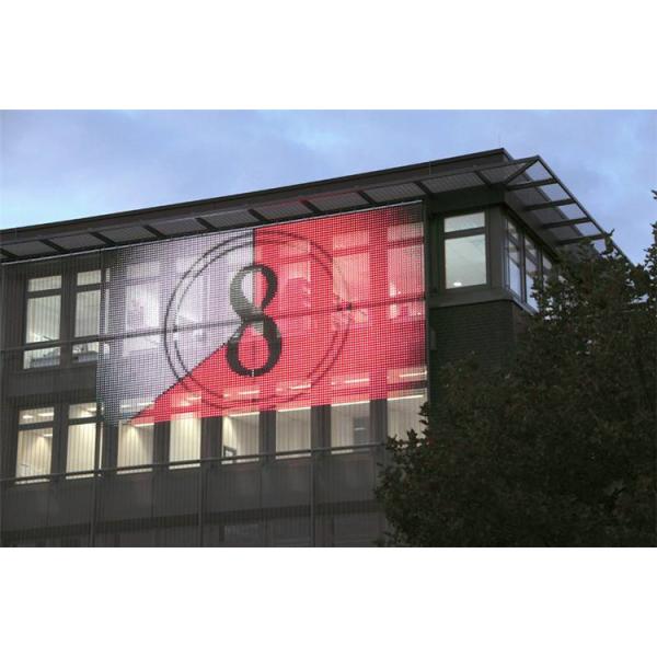 Transparent Mesh Glass Wall Panel P16.67 DIP Outdoor Led Curtain